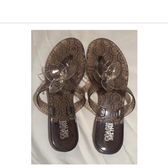 COACH RUBBER SIG C THONG SANDALS SIZE 7 - Picture 9 of 9